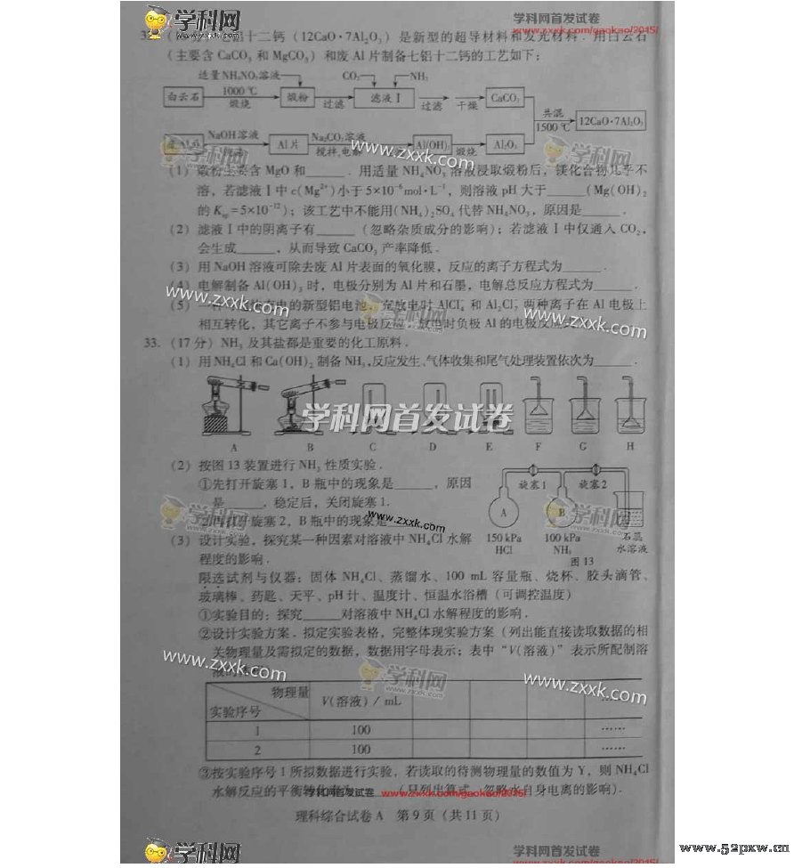 2015年广东高考理综试题 2015年广东高考理综试题