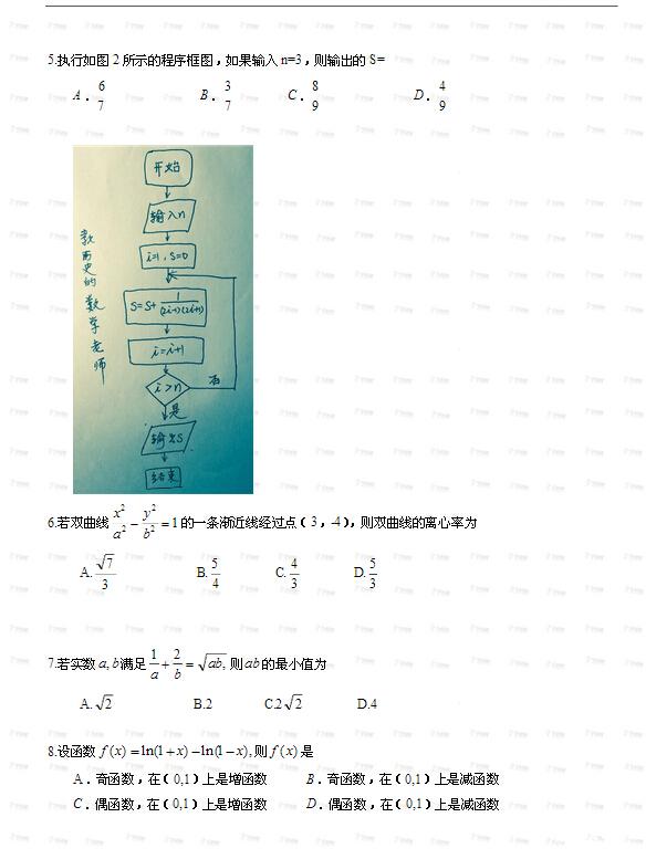 2015湖南高考数学文科试题 2015湖南高考数学文科试题